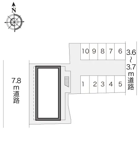 ★手数料０円★八代市本町４丁目　月極駐車場（LP）